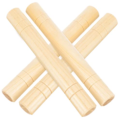 4 Stück Rhythmus-Sticks Desktop- Musikspielzeug Für Babys Musikinstrumente Für Vorschulspielzeug Schreibtischspielzeug Kinderinstrumente Musikinstrumente Holz MOLUCKFU von MOLUCKFU