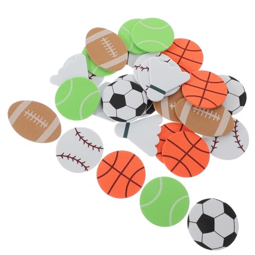 MOLUCKFU 1 Packung Ball Aufkleber Für Ball Dekoration Basketball Dekor Fußball Aufkleber Basketball Aufkleber Selbstklebende Sport Aufkleber Bälle Aufkleber Sport Ball Motto Party von MOLUCKFU