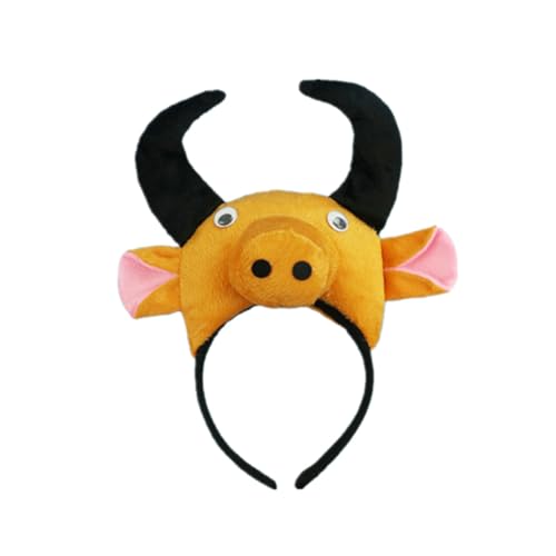 MOLUCKFU 1 Satz 5St Kuh-Stirnband Cosplay Bausatz Hase Tierstirnband und - Maskeradekostüm Tiere verkleidung tierkostüme für partyzubehör Ochsen Stirnband Orange von MOLUCKFU