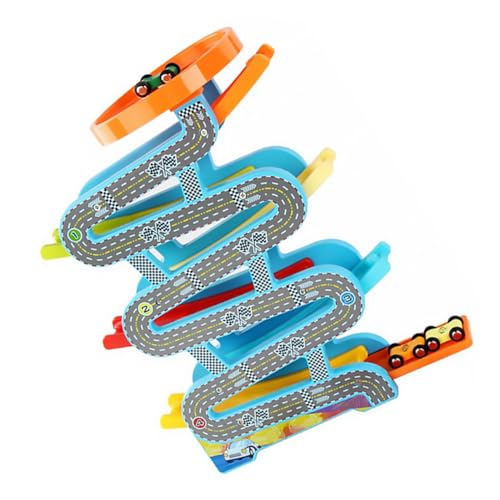 MOLUCKFU 1 Satz 6-spuriges Segelflugzeug Rampenfahrzeug-spielset Fahrzeugrampenautospielzeug Autospur Rutschendes Spielzeugauto Kinder Spielset Rennwagenrampe Für Kleinkinder Gleitwagen PVC von MOLUCKFU