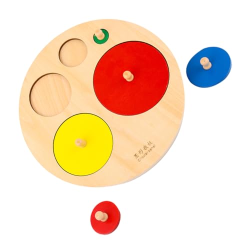 MOLUCKFU 1 Satz 6St Brett greifen Lernspielzeug Puzzle Formen Kinderspielzeug Kinder holzspielzeug Feinmotorik Spielzeug kognitives Spielzeug Matheeinsätze Spielzeug Hölzern Colorful von MOLUCKFU