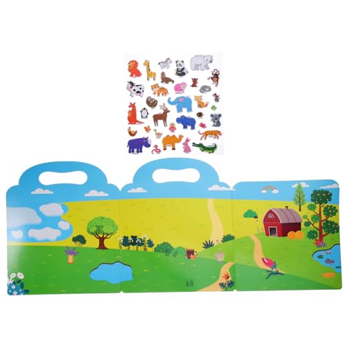 MOLUCKFU 1 Satz Aufkleberbuch für Kinder Aktivitätsbücher mit Aufklebern Lernspielzeug kinderbeschäftigung stickerheft Kinder kinderdecken Aufkleber für Spiele Stickerbuch für Kinder Papier von MOLUCKFU