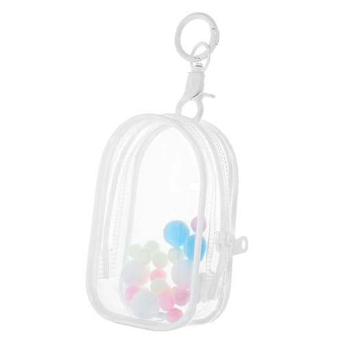 MOLUCKFU 1 Satz Babytasche Zeigen Schlüsselanhänger Mit Figurendarstellung Transparente Figuren-präsentationstasche Kette Träger Klarsichttasche Für Minipuppe Klarsichtbeutel Zappeln PVC von MOLUCKFU