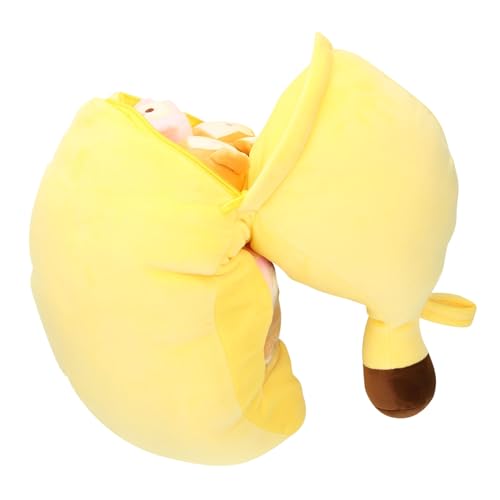 MOLUCKFU 1 Satz Bananenkissen Kopfkissen Flauschige Kuscheltiere Plüsch Gefüllt Für Mädchen Plüschtiere Für Mädchen Mit Bananen Gefüllter Plüsch Banane Stofftier Yellow Pp Baumwolle von MOLUCKFU