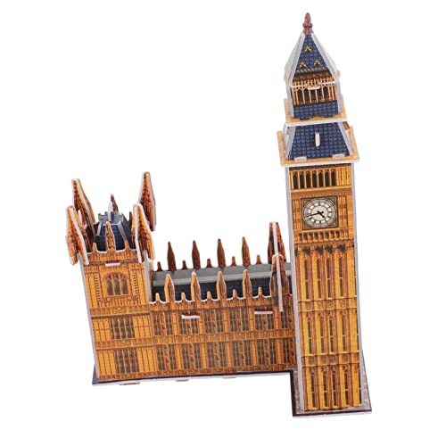 MOLUCKFU 1 Satz Big Ben-Puzzle Rätsel für Kinder Denksportaufgaben kinderpuzzle Große Puzzles DIY Puzzle interaktives Spielzeug Puzzle Bauen Kinder 3D-Puzzle Papier von MOLUCKFU