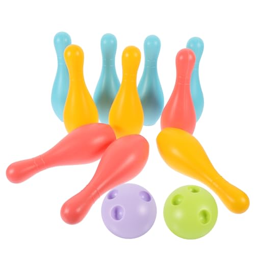 MOLUCKFU 1 Satz Bowlingkugel Für Zappelspielzeug Kleinkindspielzeug Kinderspielzeug Mini Spiel Bowling Für Kleinkinder Bowling-pins Interessantes Bowlingspielspielzeug Plastik von MOLUCKFU