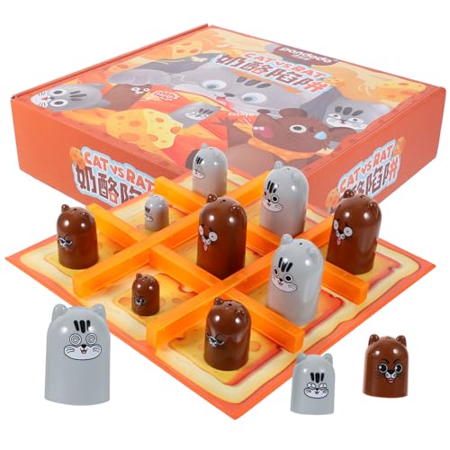 MOLUCKFU 1 Satz Brettspiele intelligente Spiele Tassen stapeln Kelchspiel iq-Puzzle Spielzeug für Kinder kinderspielzeug Schachbrett Käsefalle Spielzeug Stapelbecher Brettspiel Gummi Yellow von MOLUCKFU