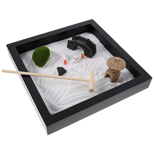 MOLUCKFU 1 Satz Dekorationen aus Holz büro Dekoration Schreibtisch Dekoration Home Decor Bonsai-Baum-Kit Miniatur Bausatz Mikro-Landschafts-Sandkasten- Zen-Garten für den Schreibtisch von MOLUCKFU