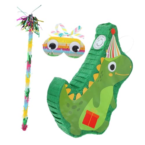 MOLUCKFU 1 Satz Dinosaurier-Pinata Alles zum Geburtstag-Banner Partygeschenke Saugnäpfe Dekoration süßigkeiten komfetti kandis Pinata in Dinosaurierform Pinata für Erwachsene Papier von MOLUCKFU