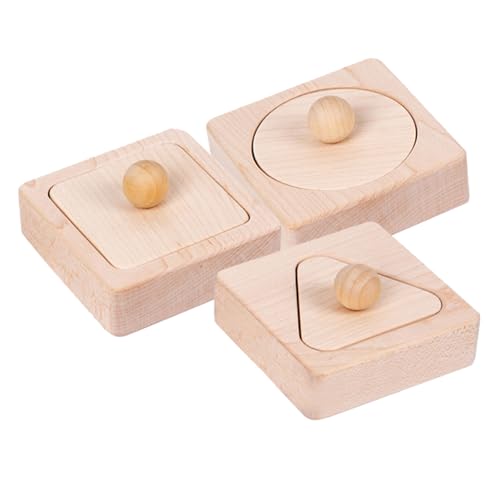 MOLUCKFU 1 Satz Geometrische Bausteine Kinder sicherheitsleine Spielzeug für Kinder kinderknallzeug holzstücke schöbe bescherung Kinderspielzeug aus Holz Blöcke Formen Kinder Blöcke hölzern von MOLUCKFU