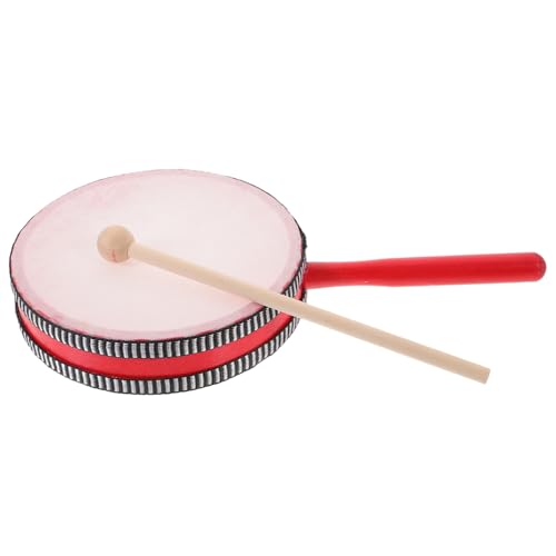 MOLUCKFU 1 Satz Handtrommel Musikinstrumente Schlagzeug-Instrument Vorschulmusical Trommel Für Kleinkind Percussion Schlaginstrumente Handschlagspielzeug Holz von MOLUCKFU