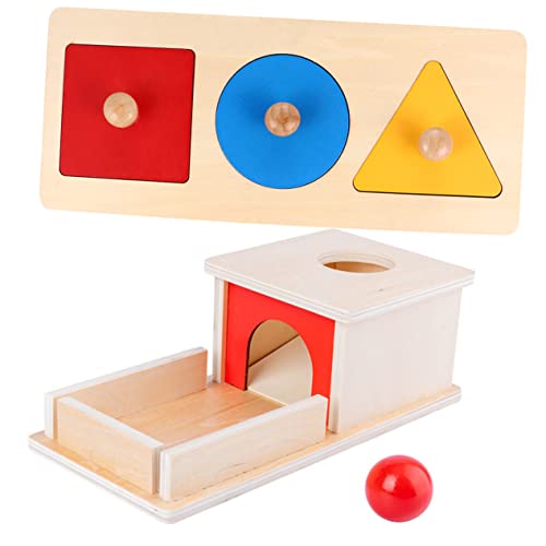 MOLUCKFU 1 Satz Holzspielzeug Konstruktionsspielzeug Rätsel Puzzle Stielspielzeug hühner kinderknallzeug Babyspielzeug Passender Block zur geometrischen Form hölzern von MOLUCKFU