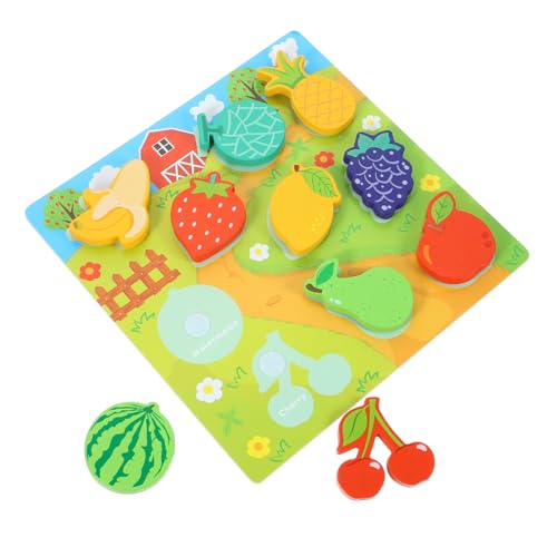 MOLUCKFU Kinderspielzeug 1 Satz Kinder Puzzle Rätselbuch Kinder Pädagogisches Spielzeug Für Kinder Shapes Puzzle Kinder Lernspielzeug Rätsel Spielzeug Puzzle-Spielzeug Aus Holz Holzpuzzle von MOLUCKFU