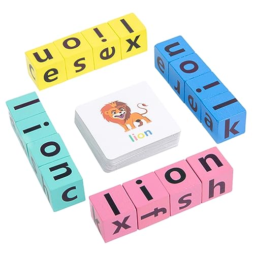 MOLUCKFU 1 Satz Kleinkind-Puzzle interaktives Educational Toys spielzeuge für Toys for englisches buchstabierspiel Lernspielzeug für Holz von MOLUCKFU