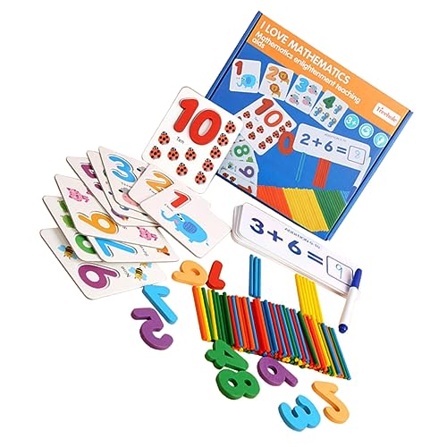 MOLUCKFU 1 Satz Lehrmittel zur Aufklärung der Mathematik Lernspielzeug für Kinder pädagogisches Spielzeug für den Vorschulalter interaktives Spielzeug sankastenspielsachen Papier Colorful von MOLUCKFU