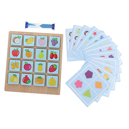 MOLUCKFU 1 Satz Memory-Schach-Spielzeug Spielzeug Für Kinder Puzzlebrett Für Kinder Geburtstagsgeschenke Für Kinder Desktop-Spielzeug Lernspielzeug Puzzle-Spielzeug Kinderspielzeug Hölzern von MOLUCKFU