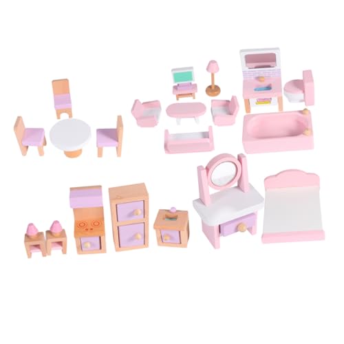 MOLUCKFU Miniatur öbel Set Aus Buchenholz Für Puppenhaus 1 Set Mit Dekoration Ideal Für Kreative Bastelprojekte Und Puppenhausliebhaber Hochwertiges Miniaturmöbel Für Stilvolle von MOLUCKFU