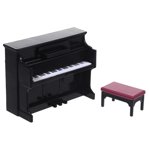 MOLUCKFU 1 Satz Mini-Klavier Miniatur-klaviermodell Puppenhausminiaturen Mini-hausdekoration Mini-möbelmodell Miniklavier Für Puppe Klavier Für Minihaus Puppenhaus Klavier Plastik Black von MOLUCKFU