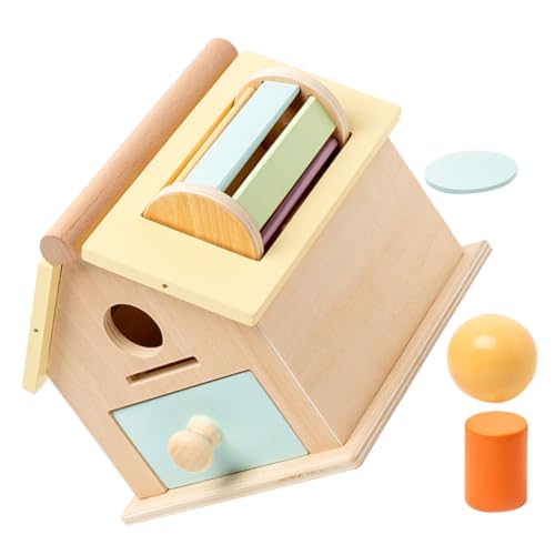 MOLUCKFU 1 Satz Münzbox Lernspielzeug Lustiges Kinderspielzeug Sinnesspielzeug Für Kinder Feinmotorik-Spiel Passendes Spielzeug Pädagogisches Sinnesspielzeug Kleinkindspielzeug Holz von MOLUCKFU