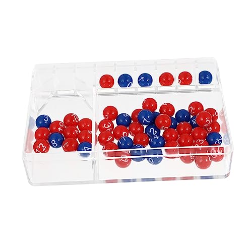 MOLUCKFU 1 Satz Partyspielzeug Zahlenspielbälle Glückszahlen-Picking-Maschine Tombola Ziehball Lotteriekugeln Bingo Kugeln Glücksspiel Zubehör Spielball Party-Requisiten Plastik von MOLUCKFU