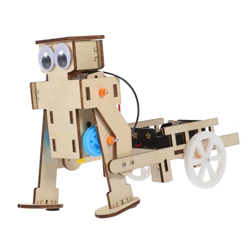 MOLUCKFU 1 Satz Roboterbausatz Wissenschaftliche Requisiten Zum Selbermachen DIY-wissenschaftstechnologie-Spielzeug Montagespielzeug Hölzernes DIY-Spielzeug DIY-Roboter-bausatz Holz von MOLUCKFU