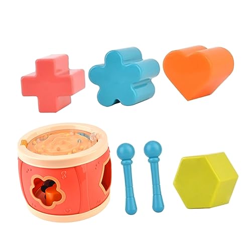 MOLUCKFU 1 Satz Schlagtrommel Kleine Trommel Für Kinder Bildung Percussion-Instrument Spielzeug Kleine Trommel Bildungsspielzeug Musikinstrument Kinder Trommeln Kindertrommel Rot Plastik von MOLUCKFU