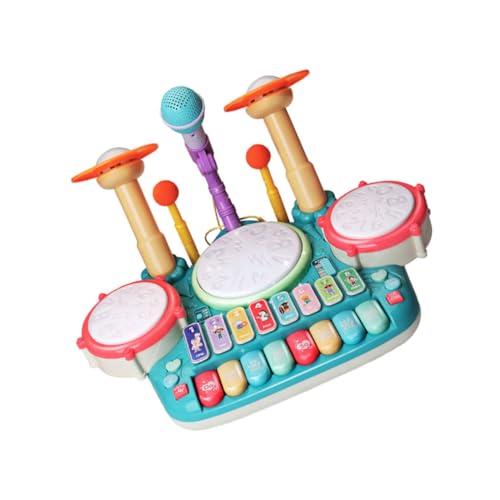 MOLUCKFU 1 Satz Schlagzeug für Kinder multifunktionales Musikspielzeug kreative Musikspielzeuge Musikinstrumente Spielzeug Kinderspielzeug Elektronisches Original Sky-Blue von MOLUCKFU