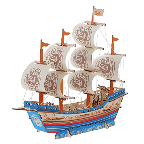 MOLUCKFU 1 Satz Segelmodell Rätsel für nautisches Schiffsmodell Mini 3D-Puzzle Segelboot- inneneinrichtung Home Decor Spielzeug Hobby-Kits für Erwachsene Bausatz für Modellboote Holz von MOLUCKFU