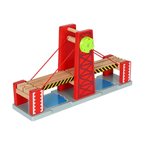 MOLUCKFU 1 Satz Spur Spielzeug Guide Rail züge The Train Toy The Bridge spielwaren draußen Zugstrecke playdoo Sets Holzeisenbahn Eisenbahnbrücke Zugbrücke aus Holz Gleisbrücke Plastik rot von MOLUCKFU