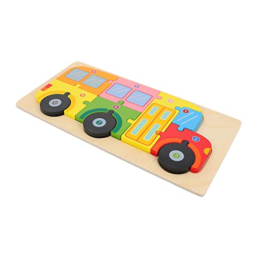 MOLUCKFU 1 Satz Stereo-Block-Puzzle Kinderpuzzle Fahrzeug Puzzle Bus-Spielzeug Autospielzeug Für Mädchen Rätsel Für Kleinkind Puzzles Für Kinder 3D-Puzzle Holz von MOLUCKFU