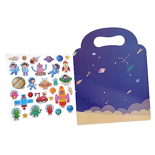 MOLUCKFU 1 Satz Stickerbuch Für Kleinkinder Stickerbuch Für Kinder Aufkleberbücher Zum Selbermachen Für Kinder Aufkleberbuch Für Kinder Aktivitätsbücher Mit Aufklebern Lernspielzeug Papier von MOLUCKFU