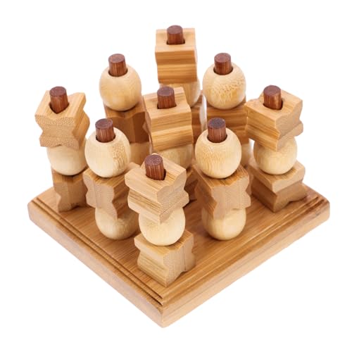 MOLUCKFU 1 Satz -Toe Schach Spiel Würfel Partygeschenke Hölzern von MOLUCKFU