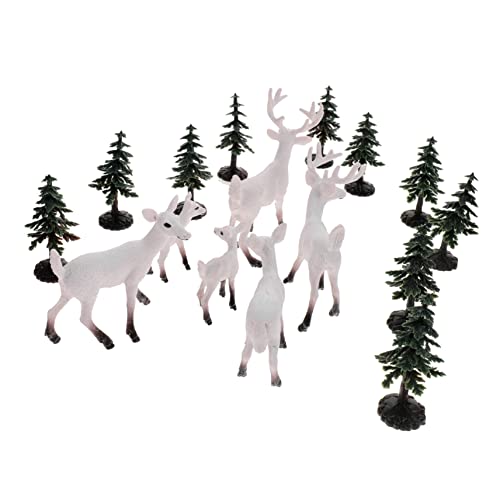 MOLUCKFU 1 Satz Weißwedelhirsch-Modell Waldtierfiguren Feiertags-Rentierfiguren Feengarten-Ornament Spielzeug für Kinder kinderspielzeug Desktop-Tierdekor Weihnachtsbaum-Tierschmuck PVC von MOLUCKFU