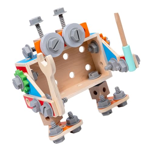 MOLUCKFU 1 Satz Werkzeug für Kinder kinderwerkzeug Spielzeugwerkzeug Kinder Handwerkszeug holzwerkzeug Kid Toys Kinderhammer Kinder versorgen Kinderspielzeug Lernspielzeug hölzern Colorful von MOLUCKFU