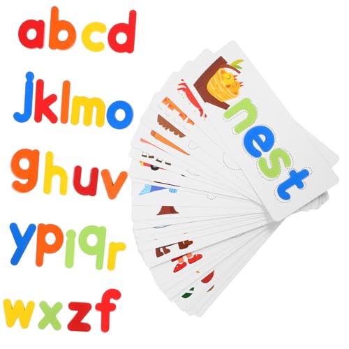 MOLUCKFU 1 Satz Wort Rechtschreib Spielzeug Spielzeug Holz Buchstaben Spielzeug Buchstaben Puzzle Passendes Holz Buchstaben Spielzeug Englische Wörter Rechtschreib Spielzeug Kinder von MOLUCKFU