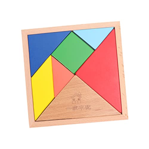 MOLUCKFU 1 Schachtel Tangram-Spielzeug Früherziehungsspielzeug Puzzle Holz-Tangram Kinder Spielen Spielzeug Bambus von MOLUCKFU