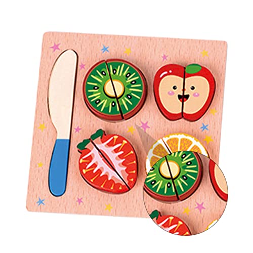 MOLUCKFU 1 Set Bausteine ​​Slicer Puzzle Obst Spielzeug Spielzeug Kinderspielzeug Puzzle Kind Schneiden Spielzeug Kind Kordelzug Schneiden Spielzeug Dreidimensionales Spielzeug Holz von MOLUCKFU