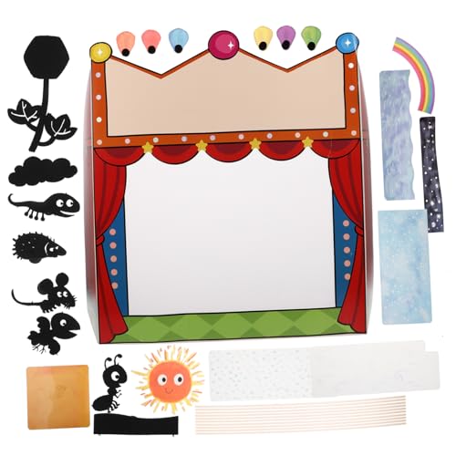 MOLUCKFU 1 Set DIY Puppenset Mit Schattenpuppen-zubehör, Schattenpuppen-spielset Für Kinder, Schattenpuppentheater Und Spielzeug Zum Geschichtenerzählen von MOLUCKFU