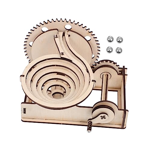 MOLUCKFU 1 Set Holzpuzzle Spielzeug Kinderspielzeug Kinderspielzeug Kinderpuzzle Murmelbahn 3D Puzzle Laufkettenmodell Perlenlabyrinth Spielzeug Holzlaufpuzzle Lernspielzeug Stahl von MOLUCKFU