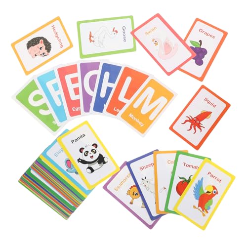 MOLUCKFU 1 Set Lernkarten Für Die Frühe Bildung Lernkarten Für Kinder Kinderzubehör Cartoon Lernkarten Kognitives Lernspielzeug Englisch Lernkarten Lustige Kinderspielzeug Haushalts von MOLUCKFU