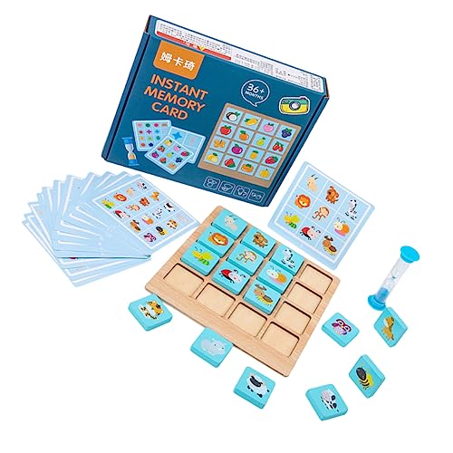 MOLUCKFU 1 Set Memory Schach Kinder Lernspielzeug Blöcke Denksportaufgaben Spiel Montessori Stamm Lernspielzeug Kinder Tier Kognitives Desktop Spielzeug Instant Memory Spielzeug von MOLUCKFU