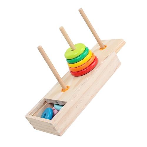 MOLUCKFU 1 Set Turm Von Hanoi Kinderspielzeug Kleinkindspielzeug Kinderspielzeug Säuglingsspielzeug Frühpädagogisches Spielzeug Stapelturm Stapelspielzeug Sensorisches Spielzeug von MOLUCKFU