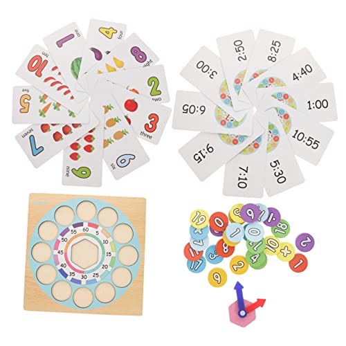 MOLUCKFU 1 Set Uhr Lehrspielzeug, Digitales Spielzeug, Kinder Aufklärungsspielzeug, Zeiterkennungsspielzeug, Früherziehungsspielzeug, Lernspielzeug, Holzuhr Spielzeug, Badespielzeug, von MOLUCKFU