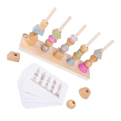 MOLUCKFU 1 Set Vierfarbenspiel Puzzle Kinder Kindertag Kidcudi Gehirnentwicklungsspielzeug Spielzeug Für Kleinkinder Kinderspielzeug Kinderspielzeug Logikspielzeug Lernspielzeug Aus Holz von MOLUCKFU