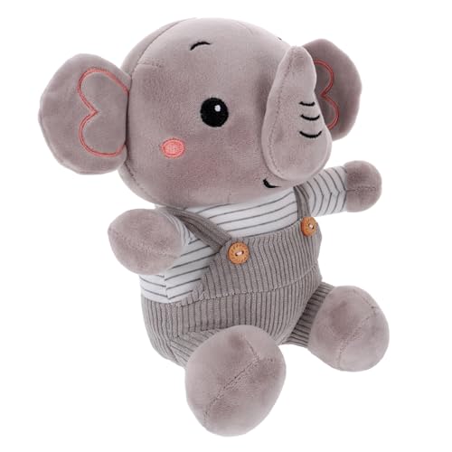 MOLUCKFU üsch Elefant Für Kuscheltier Mit Langen Ohren Graue Farbe Beruhigende Puppe Für Das Kinderzimmer Perfektes Für Babys Und Kleinkinder Zufälliger Knopf von MOLUCKFU