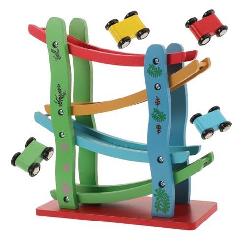 MOLUCKFU 1 Stück Vierschichtige Riemenscheibe Auto Babyauto Kinder Pädagogisches Kinder Säuglingsauto Spielzeug Kinder Lernspielzeug Rennwagen Spielzeug Auto Rampe Leiter von MOLUCKFU