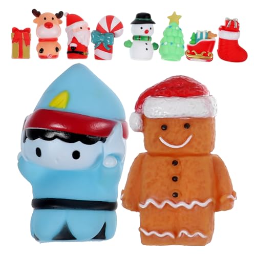 MOLUCKFU 10 Stück Weihnachts Fingerpuppen Set Weihnachtsmann Schneemann Rentier & Co Lustiges Fingerspielzeug Für Kinder Perfekt Für Weihnachtsfeiern Und Adventskalender von MOLUCKFU