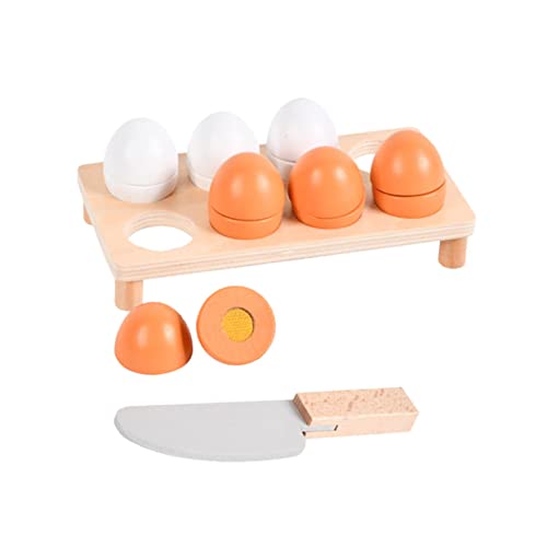 MOLUCKFU Kinder Rolle-Spielen Küche Spielzeug 10 Pcs Holz Eier Set Für Pädagogisches von MOLUCKFU