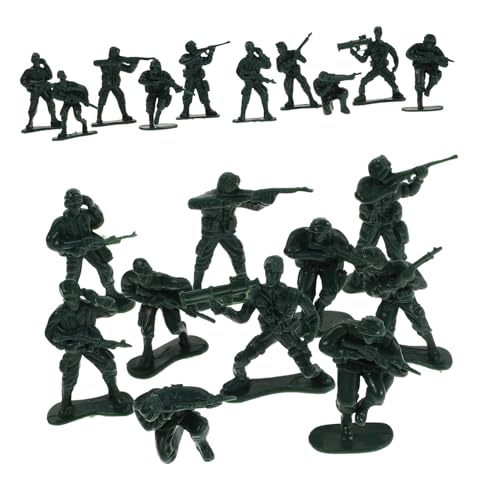 MOLUCKFU Männer Spielzeugsoldaten Grün 100 Stück Plastik Armee Figuren Set Actionfiguren Spielzeug für Jungen von MOLUCKFU