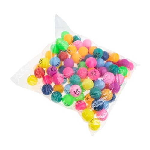 MOLUCKFU 100St Farbe Zahlenball plastikball kunststoffball kunststoffkugeln Zahlenlotterie plastikkugel Bälle für Bällebad Bunte Pong-Bälle Bälle für die Heimparty Zahlenbälle Colorful von MOLUCKFU